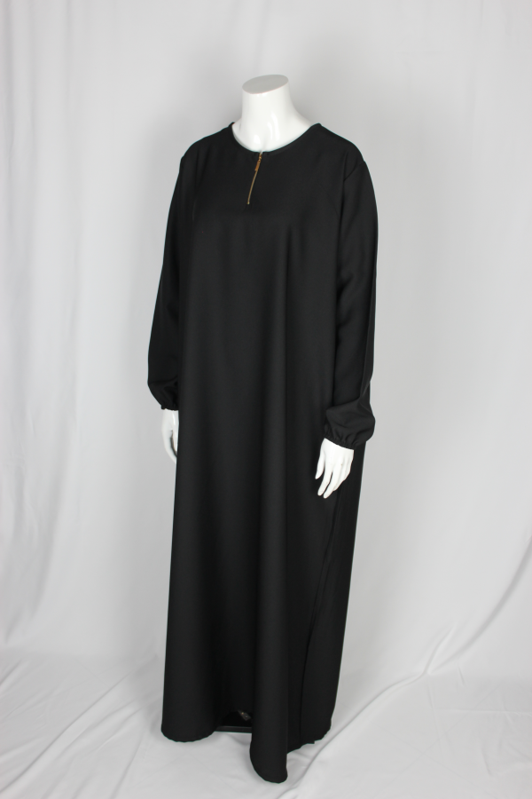 abaya fermeture noir grande taille