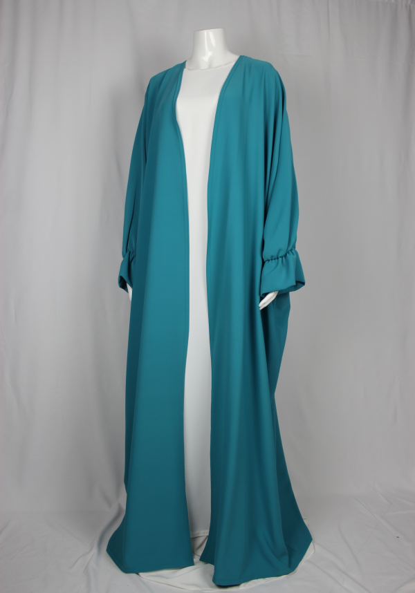 Moda Sousou, Kimono soie de medine bleu large