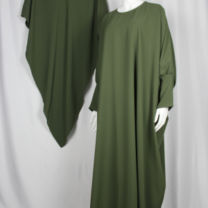 Ensemble Abaya et khimar Nisa – Kaki
