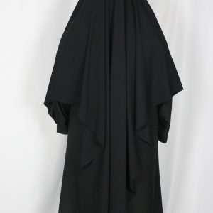Khimar long pointu – Noir
