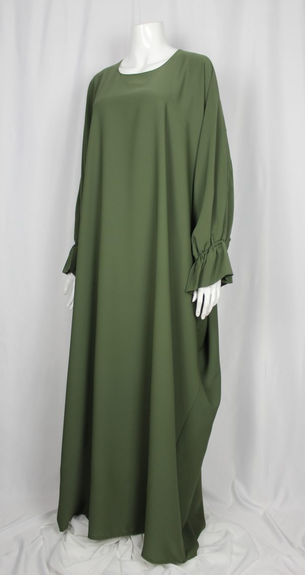 abaya farasha tulipe vert kaki