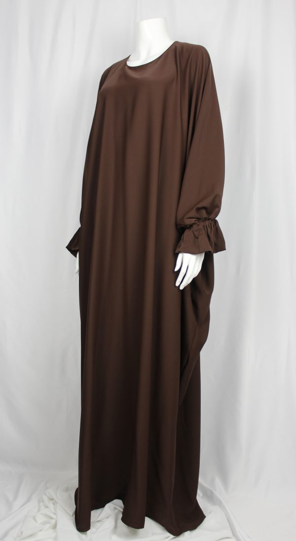 Abaya farasha tulipe couleur chocolat
