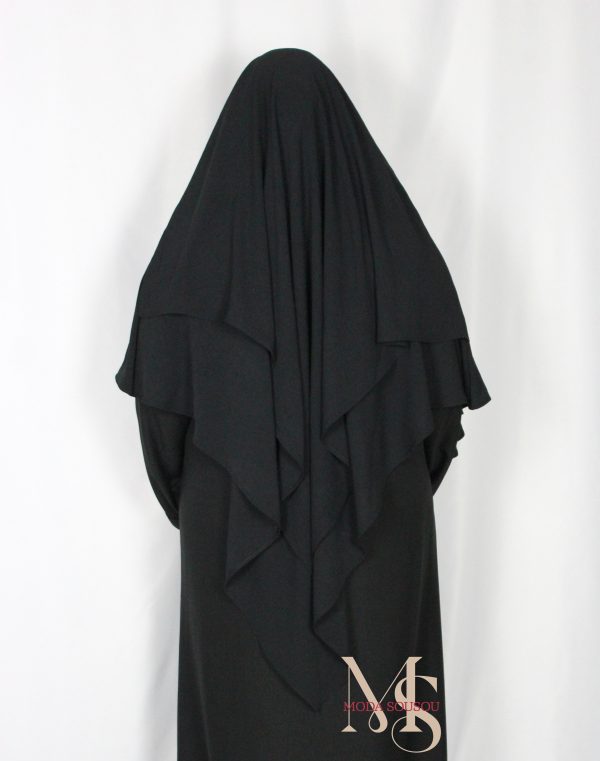 khimar 2 voiles noir