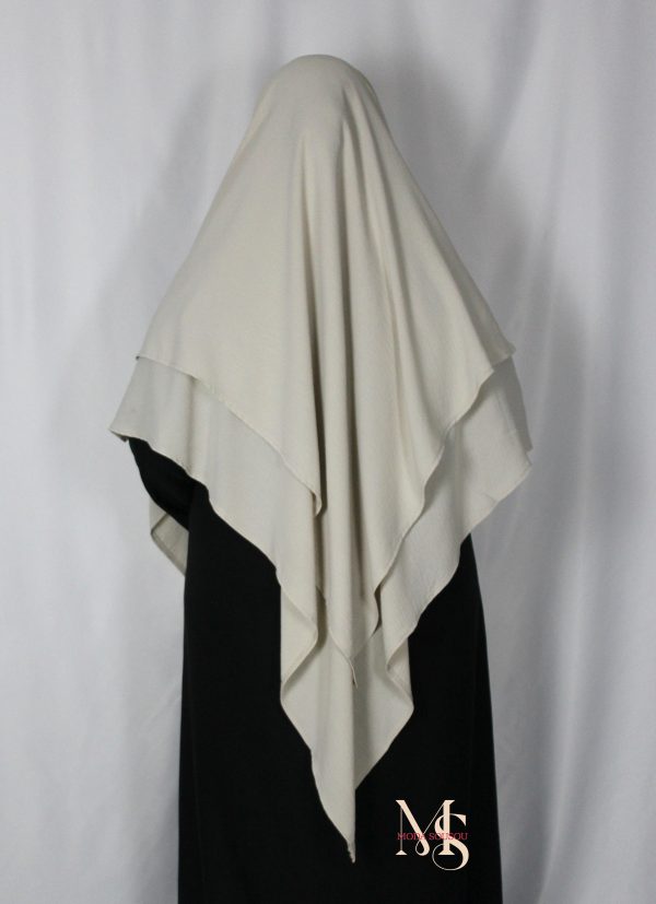 khimar jazz 2 voiles beige