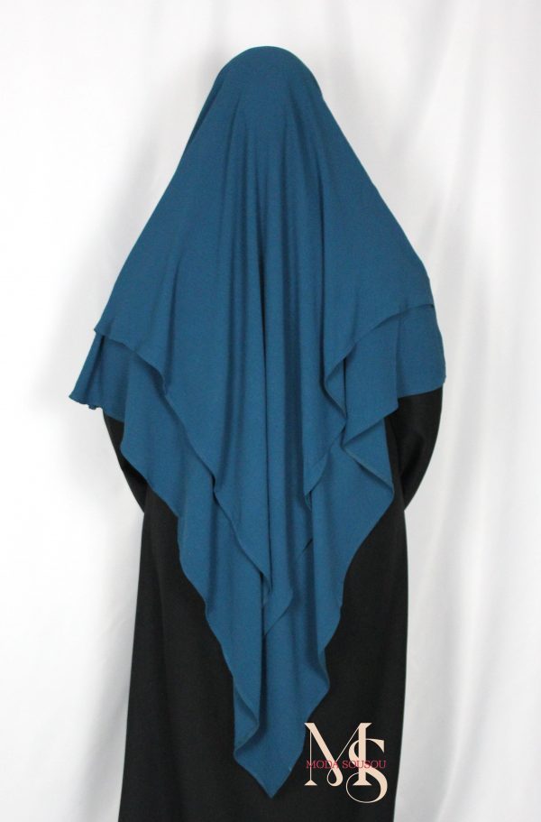 khimar jazz 2 voiles_bleu vertjpg