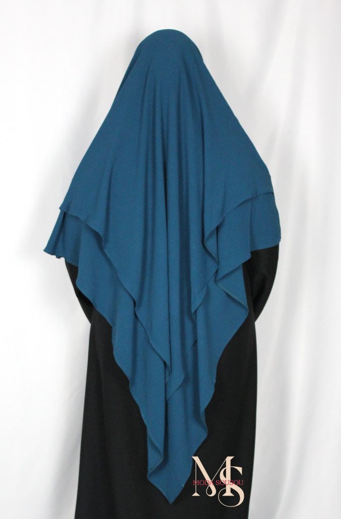 khimar jazz 2 voiles_bleu vertjpg