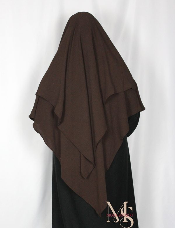 khimar jazz 2 voiles_marron