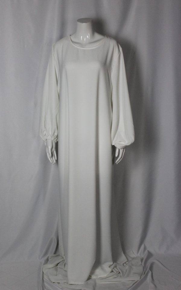 robe manche bouffante blanc